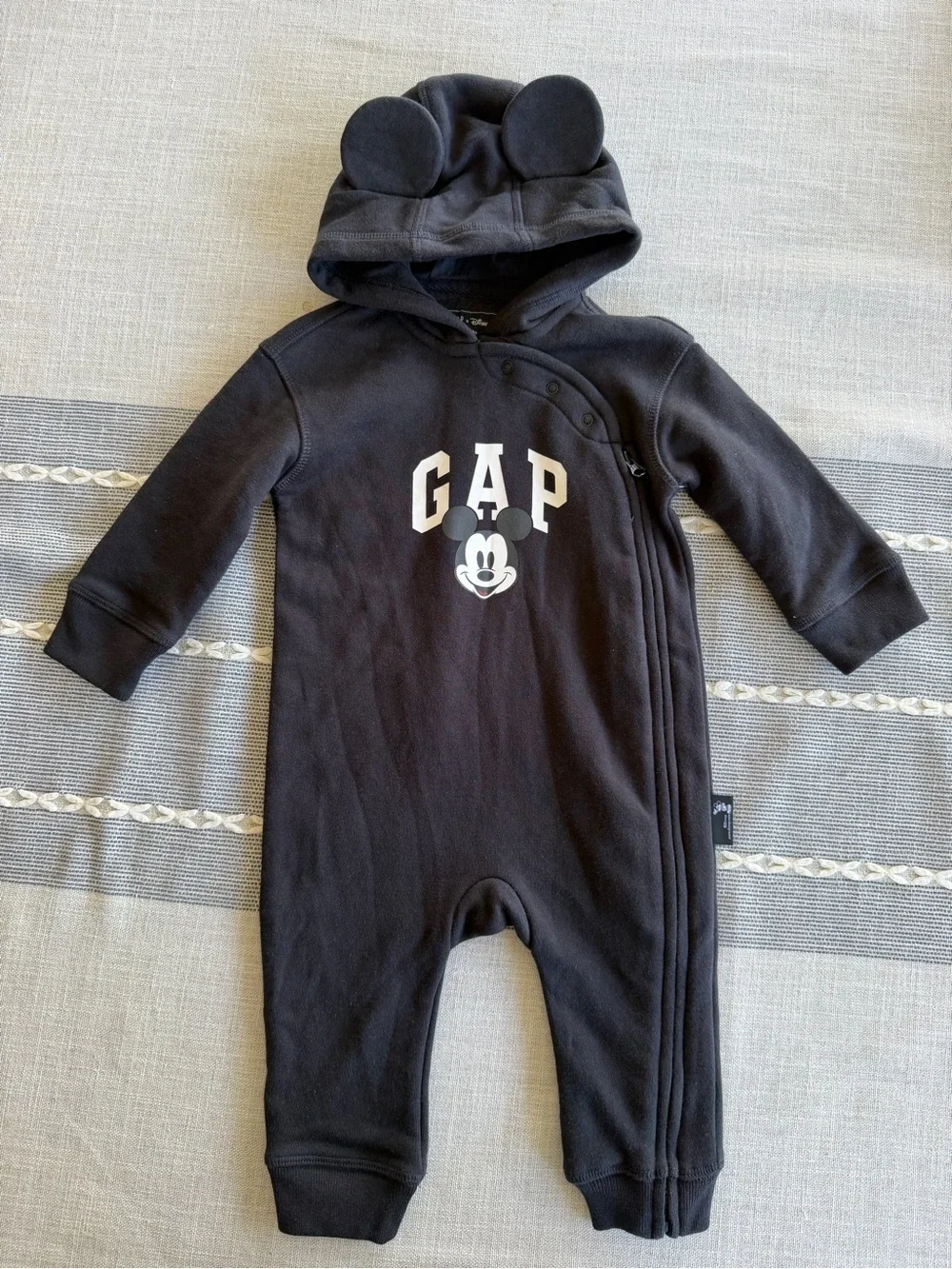 Gap x Disney Mickey Mouse Baby Hooded Onesie Size 6-12M